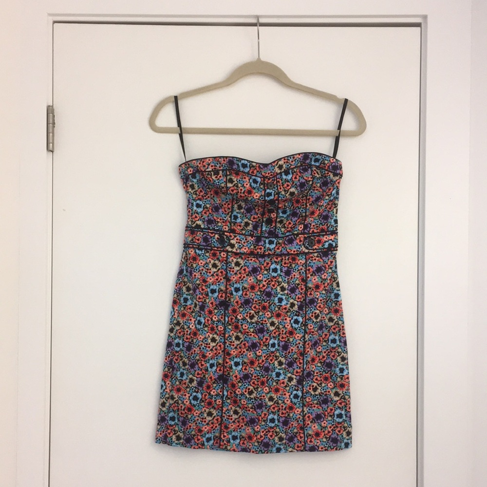 Floral Mini Dress Gamine Style runs small